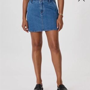 Dark Blue Denim Mini Skirt